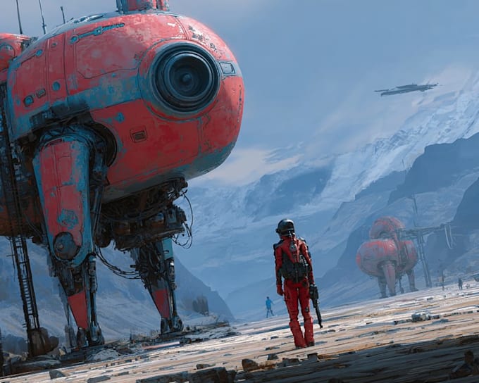 create stunning sci fi illustrations and futuristic artwork