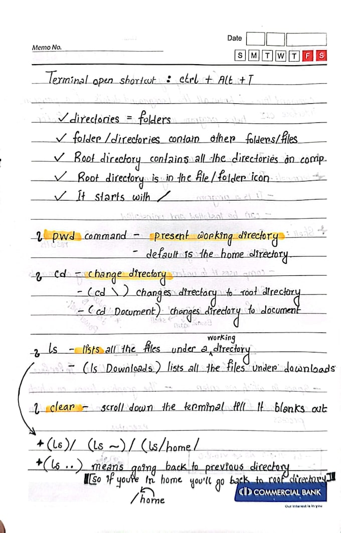 high quality handwritten notes and documents