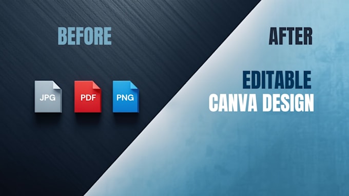 convert PDF jpg png into fully editable canva design