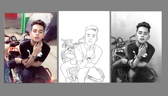 create a realistic artistic digital portrait