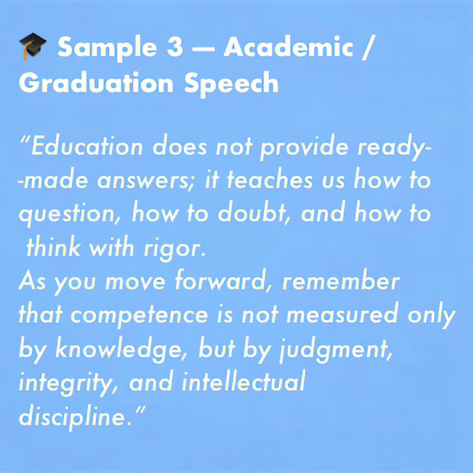 write a professional and persuasive speech for your company