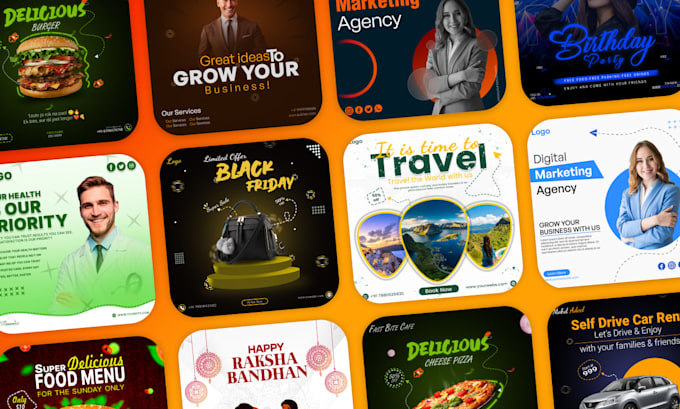 design social media posts and photoshop templates