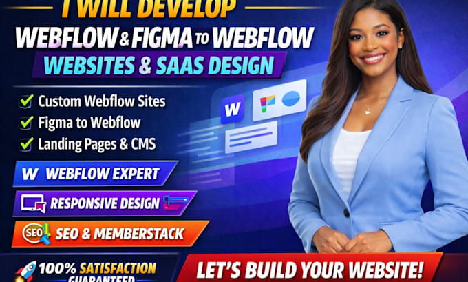 develop webflow, figma to webflow, webflow saas website design framer website