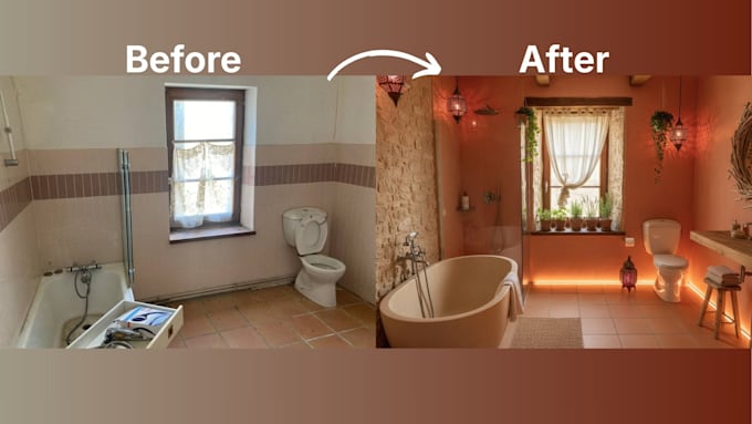 create a realistic virtual renovation or interior design preview
