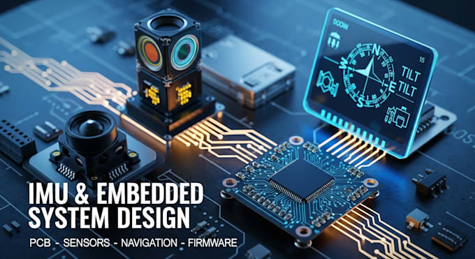 pcb embedded system design for imu, gyro and accelerometer, electronic compass