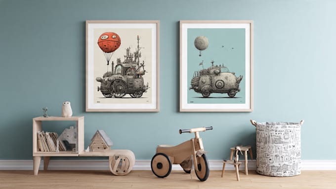 design digital wall art prints and illustration