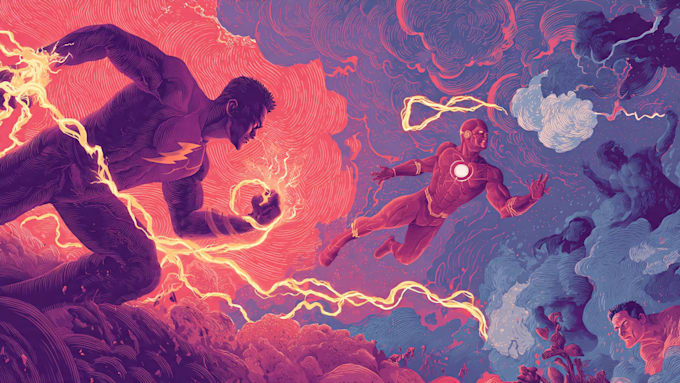illustrate high quality superhero artwork for covers