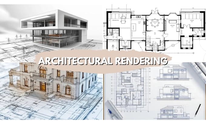do 3d architectural rendering, build floor plan bungalow plan for custom design