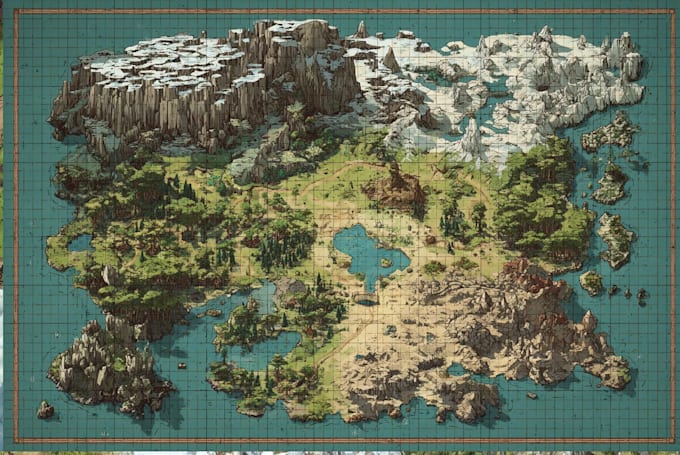 create fantasy game map design for you