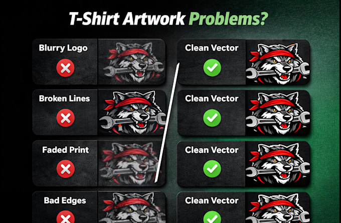 redraw tshirt, fix and recreate tshirt logo or artwork to print ready vector