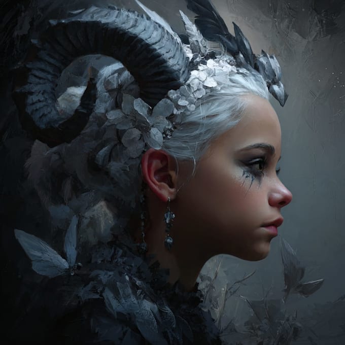 make mythic creature portrait inspired by high fantasy