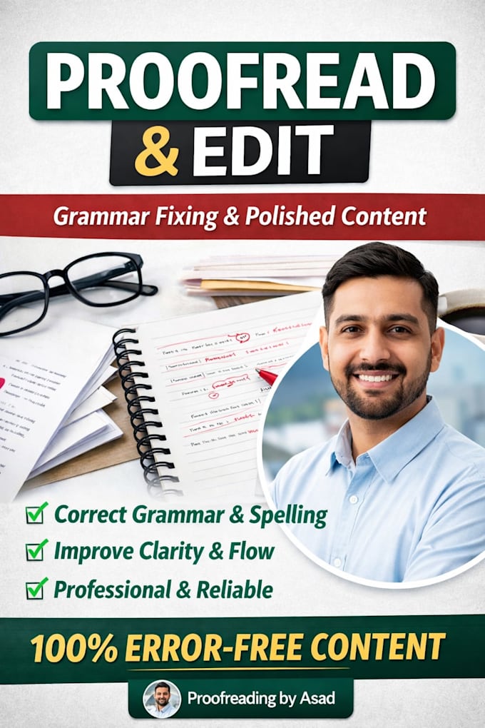 proofread and fix grammar errors in your english writing