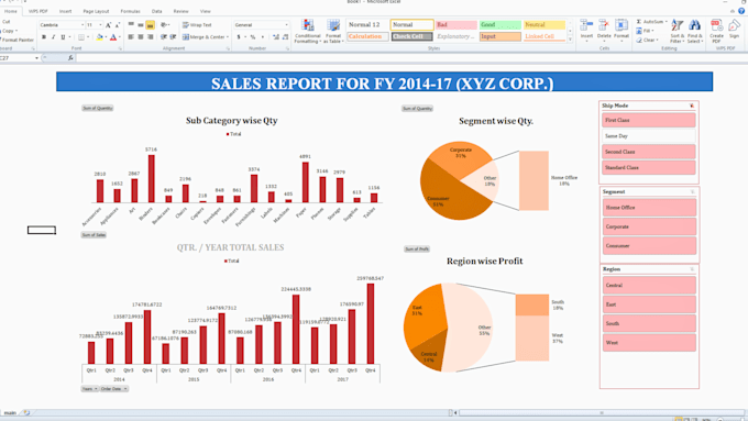 professional excel dashboards and clean data analysis
