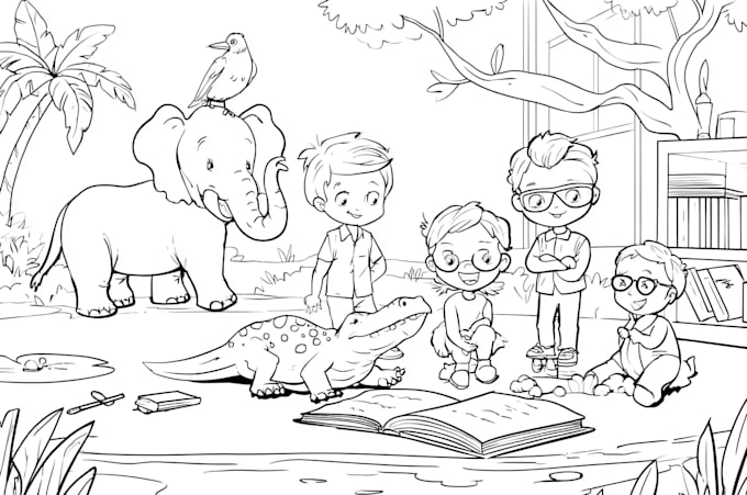 draw anything for coloring book pages