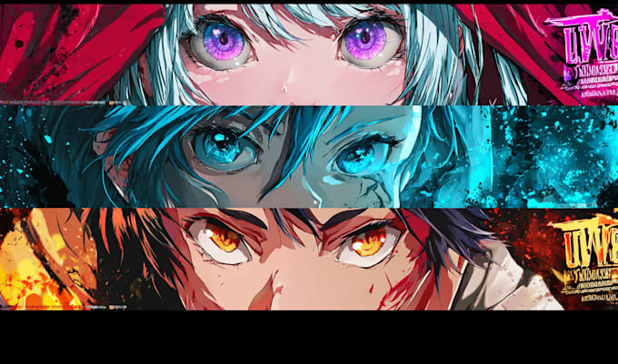 design eye catchy anime banners