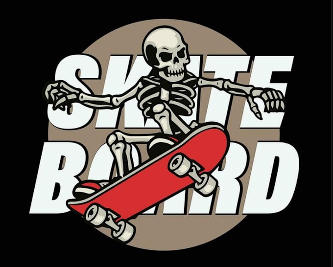 make panda hand skateboard mascot logo design in one day