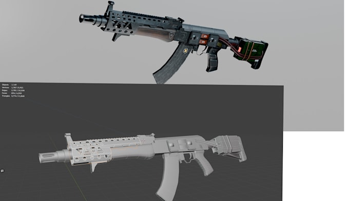 create game ready sci fi weapons 3d models hard surface prop