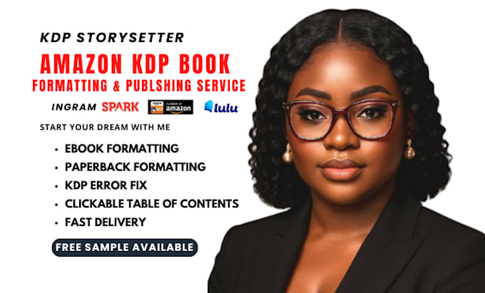 amazon KDP book formatting, paperback formatting, and book publishing