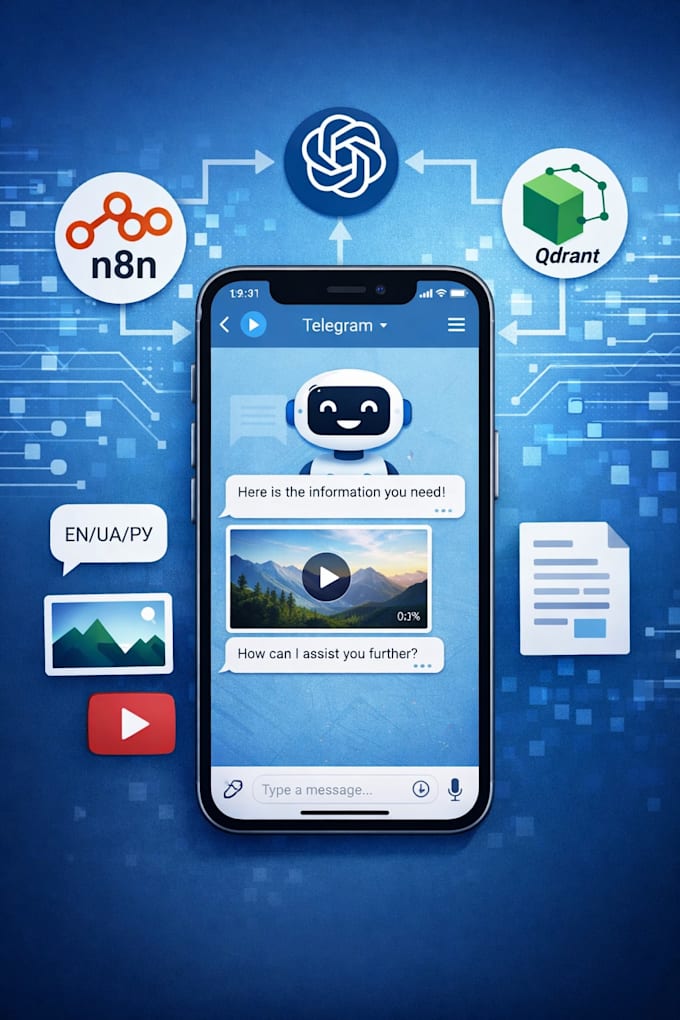 develop telegram ai assistant with n8n and rag qdrant