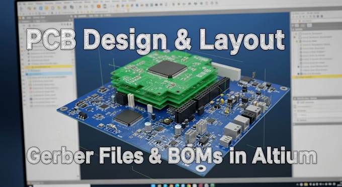 make pcb design, pcb layout, gerber files and boms in altium
