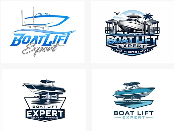 make modern boat logo design