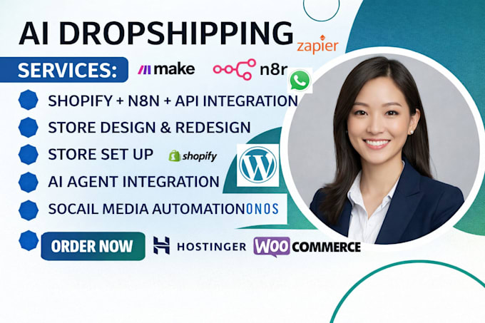 n8n workflows API integrations ai dropshipping automation shopify ai agent
