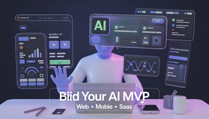 develop ai mvp, saas, prototype web app and custom web and mobile app