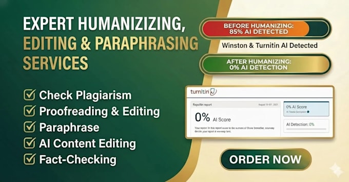 humanize and proofread ai generated content and academic documents