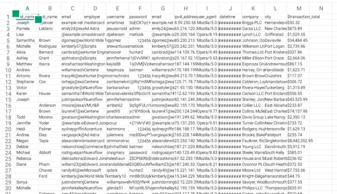 clean, format, merge, split excel data