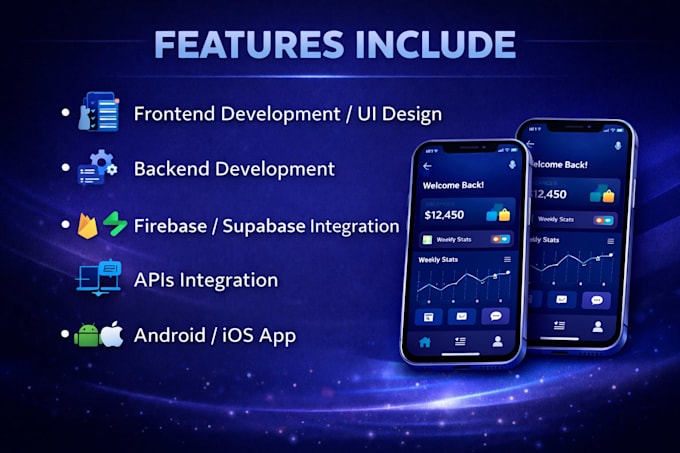 build a professional flutter mobile app with firebase or supabase