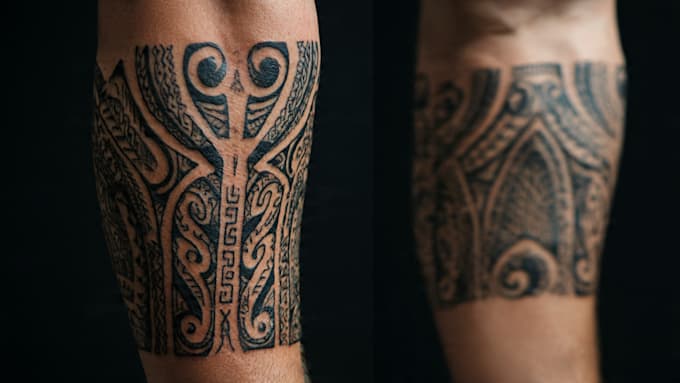 design a polynesian maori tribal tattoo