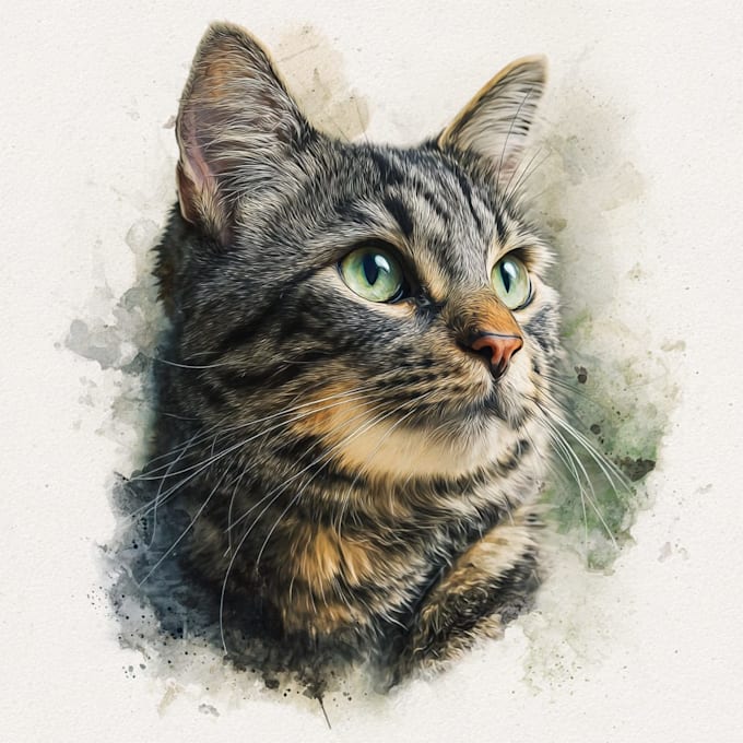 draw watercolor portrait illustration