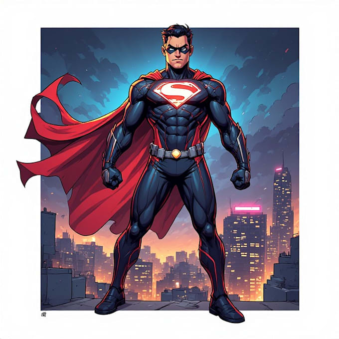 make drawing of super hero character