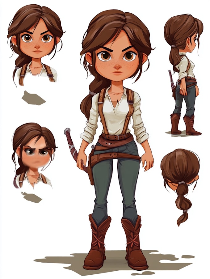 do game asset, 2d character sprite sheet for your game