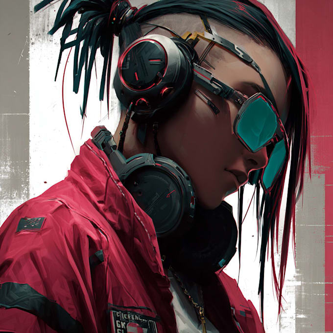 make a cyberpunk character art