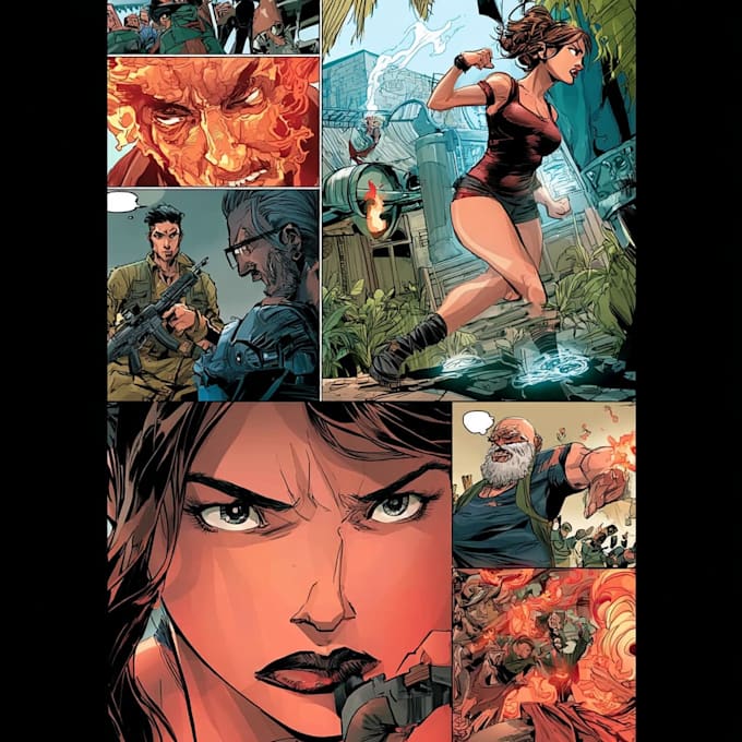 do comic book in any style based on your script
