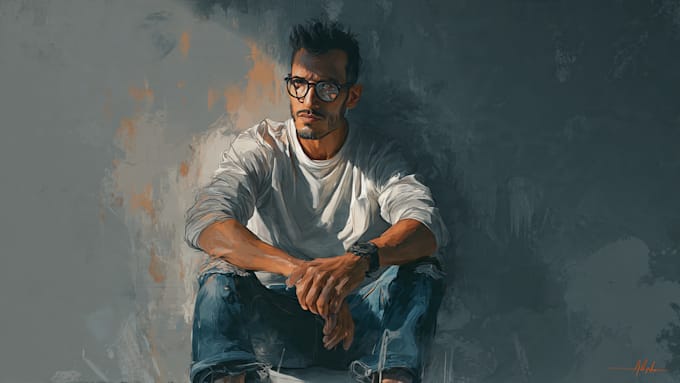 create realistic digital portrait illustration