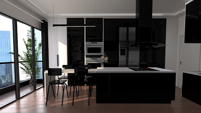 create clean and realistic 3d interior models and renders