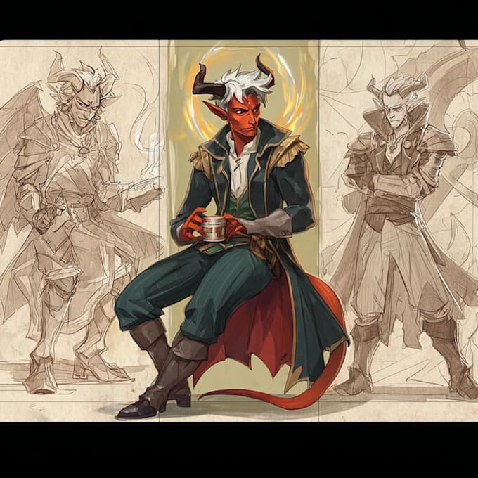 Dnd character art and dnd character art by Octaroo | Fiverr