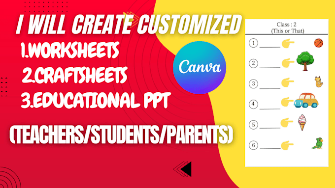 Design printable worksheets for kids and teachers by I_bhatt | Fiverr