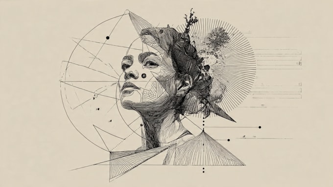 draw anything using vector line art illustration outline