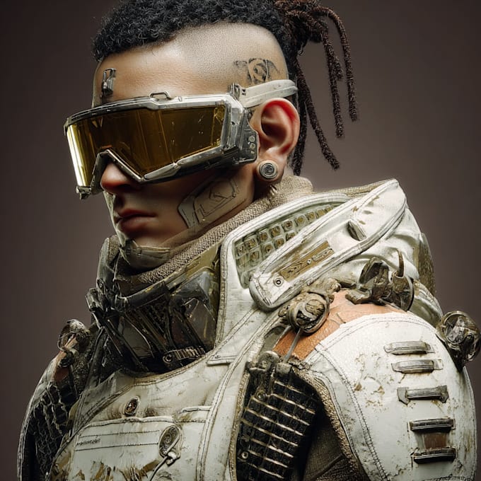 sci fi character illustration or sci fi character