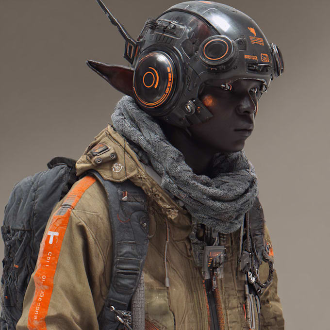 sci fi character illustration or sci fi character