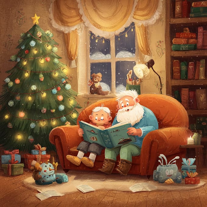 do christmas story book illustrations