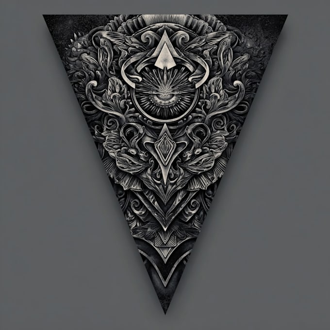 custom an abstract black tattoo design