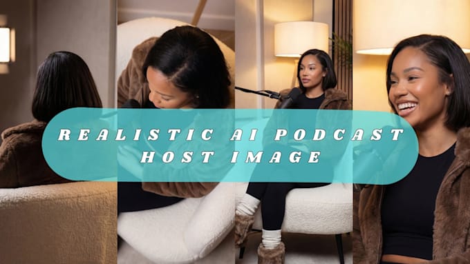 make an realistic ai influencer model with a podcast host