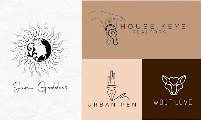 design modern line art or hand drawn brand logo and branding
