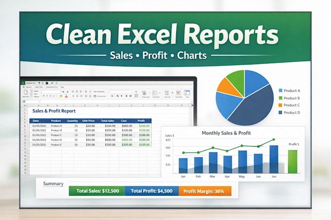 be your excel virtual assistant for reports and profit analysis