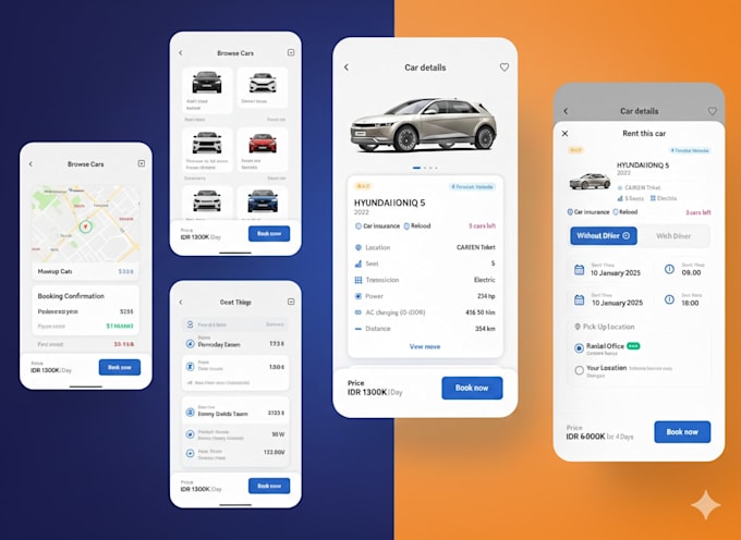 develop car rental and rideshare apps like uber or turo
