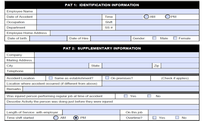 design writable and editable interactive fillable pdf form